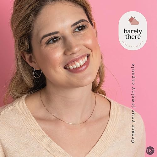 Miniatura 6 de KEZEF 18k Gold Over Sterling Silver 1mm Box Chain Necklace Made in Italy Sterling Silver Necklace Chain For Women Gold Chain Necklace for Women,