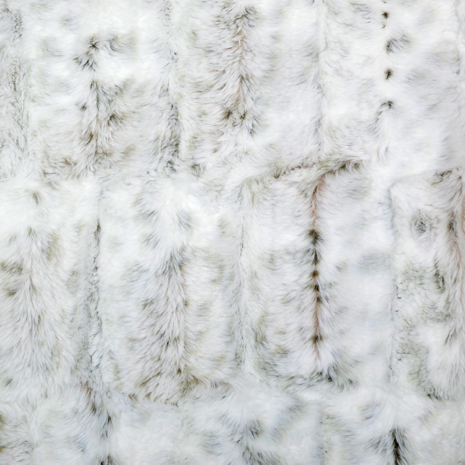 Americanflat Faux Fur Throw Blanket - Luxury 50x60 Extra Soft Plush Snow Leopard Fur, Reversible & Machine Washable Cozy Throw for Bed, Couch, Sofa, or Living Room Decor - Gray and White