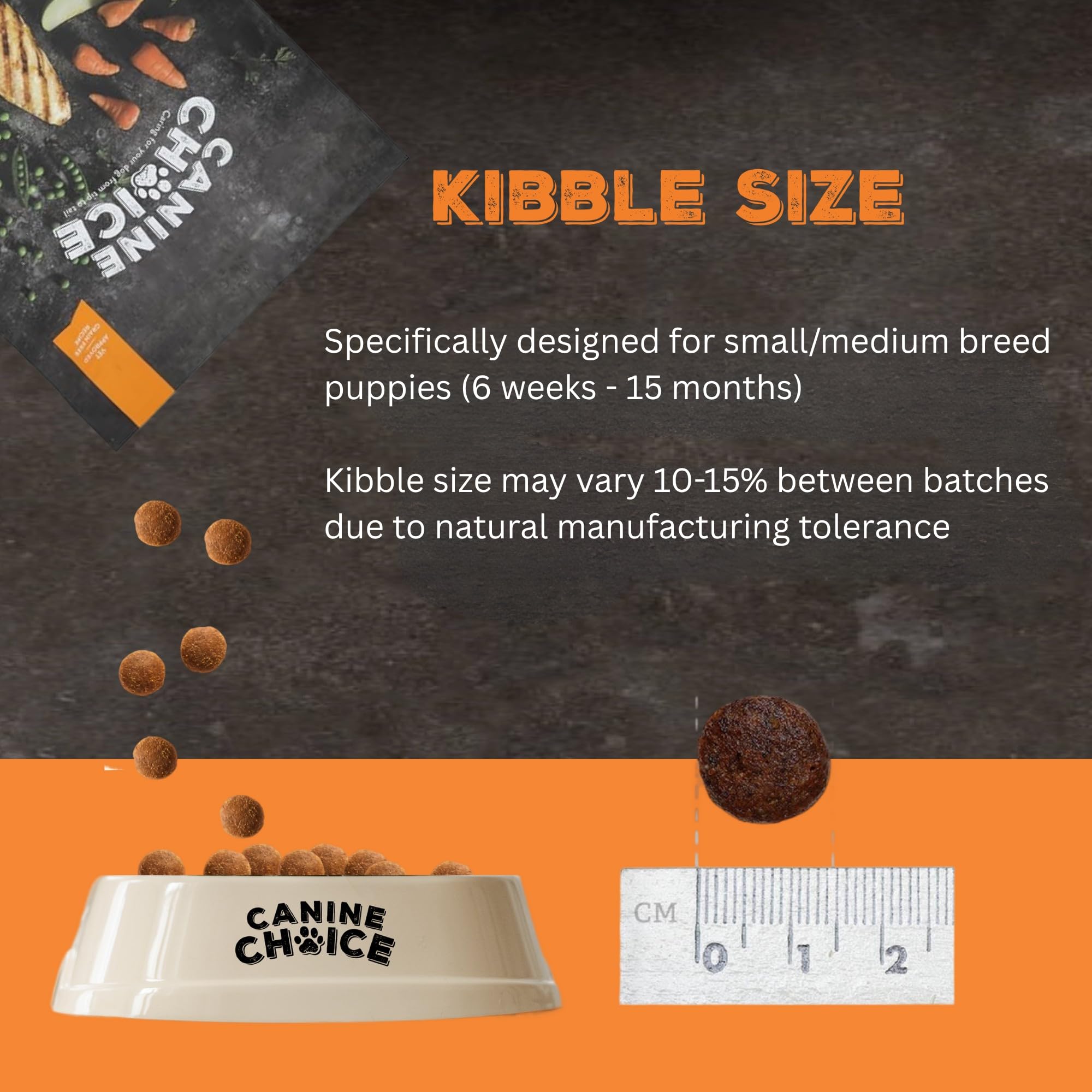 Canine Choice Super Premium Puppy Trockenfutter für Hunde – kleine & mittelgroße Rassen Huhn 7 kg | 60% frisches Huhn, getreidefreies, hypoallergenes Trockenfutter mit Süßkartoffel & Apfel |