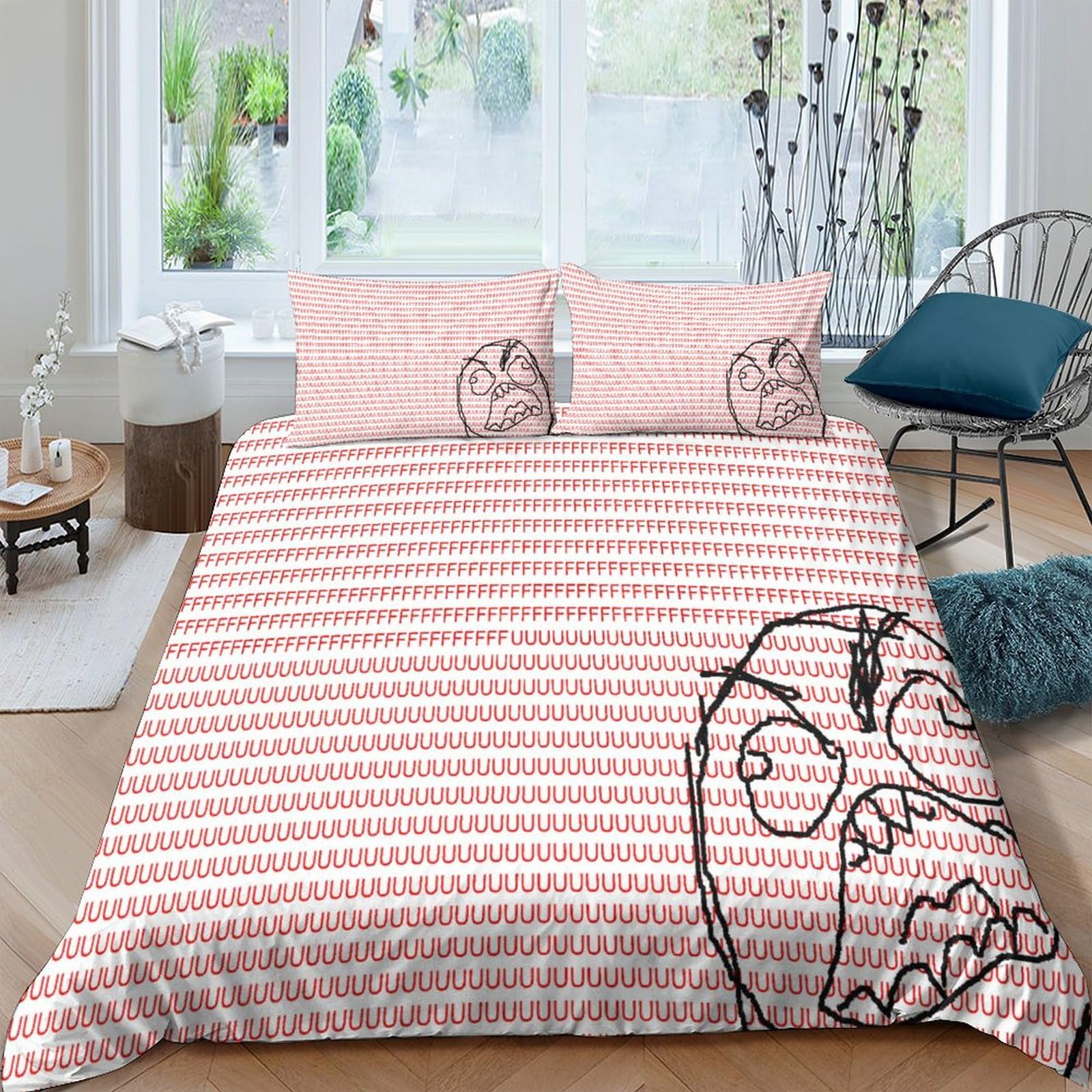 Housse de couette 3D expression de rouler pour chambre d'enfant