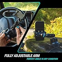 Vista 6 de CARMOUNT TitanX100 – Suction Cup Phone Mount for Car & Truck – Heavy Duty Metal Phone Holder, Windshield Phone Mount for iPhone, Android, GPS & All
