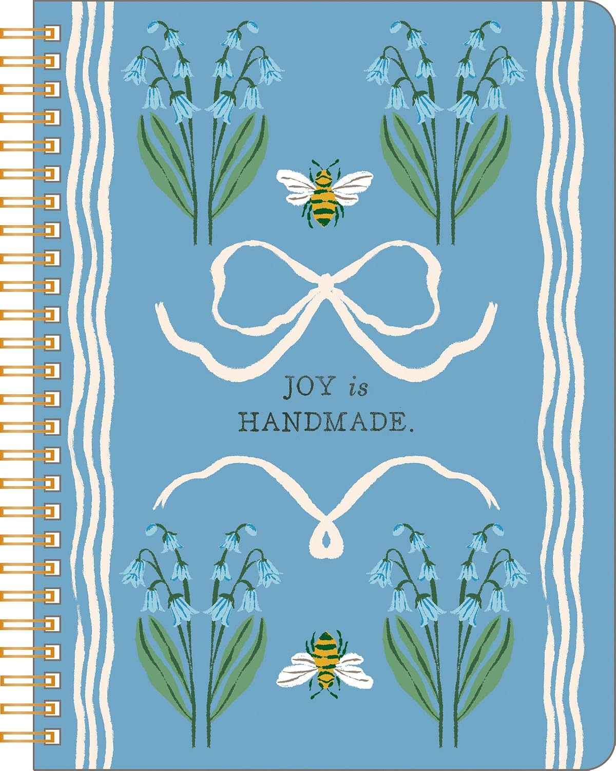 Compendium Spiral Notebook — Joy Is Handmade. — A Designer Spiral Notebook with 192 Lined Pages, College Ruled, 7.0″W x 9.25″H