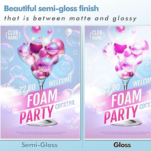 Miniatura 5 de Koala - Papel fotográfico semibrillante de 8.5 x 11 pulgadas, 100 hojas para impresoras de inyección de tinta y láser, uso de tinta tinta, papel