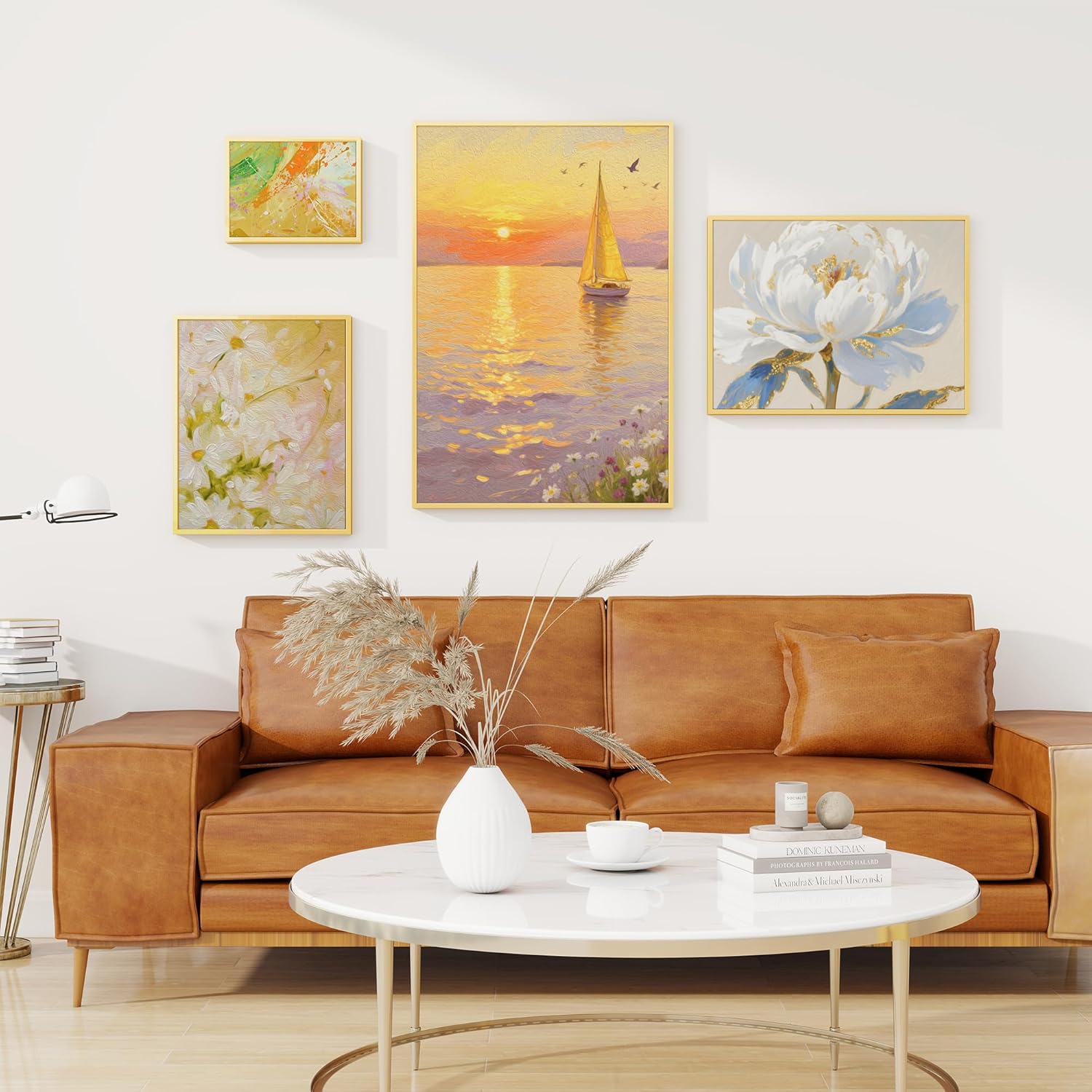 Venusmiles Canvas Frame 11x14 Frame for Canvas Painting Floating for 1" Deep, Floater for Canvas Artist Panel Oil Painting Wall Art Décor, Vertical or Horizontal Picture Wall Decor, Gold