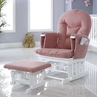 Ickle Bubba Alford - Silla de maternidad con 7 posiciones reclinables y taburete, color rosa