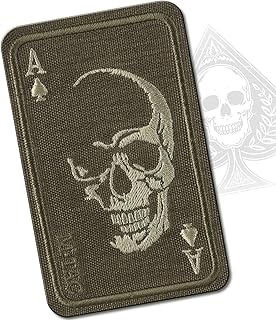 M-Tac Embroidered Patch Face of War - Morale Badge for Tactical Military Army Gear with Hook Fastener (Ranger Green)