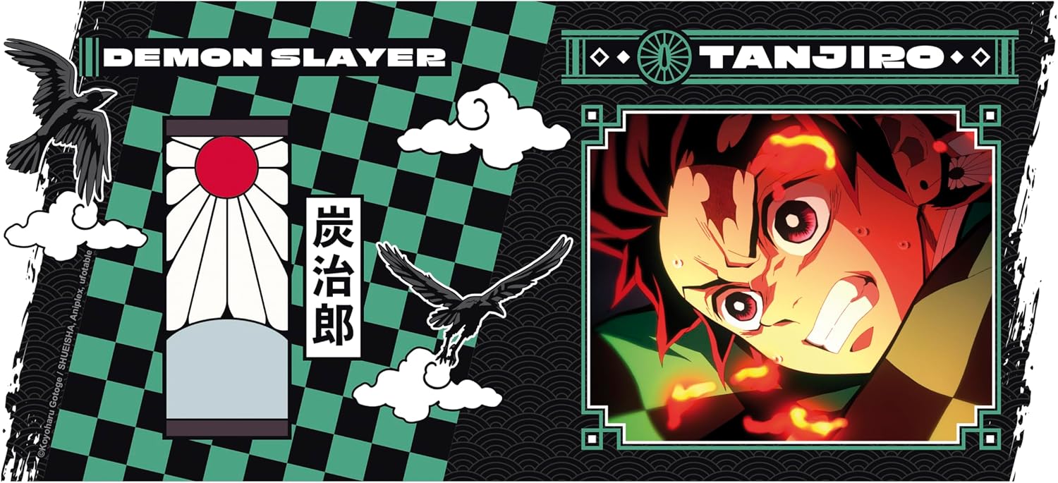 ABYSTYLE Demon Slayer Tanjiro Ceramic Coffee Mug 16 Fl Oz Demon Slayer Mug Coffee Mug Anime Merch Drinkware Home & Kitchen Merch