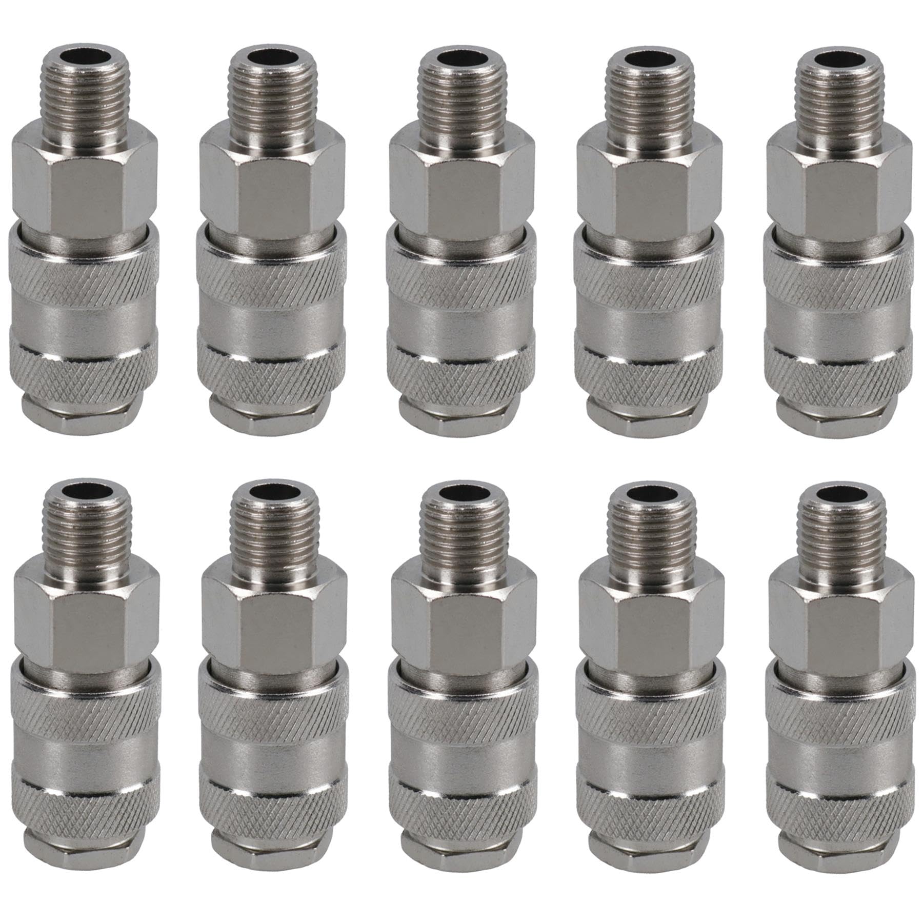 Euro Air Line Quick Release Hose Coupler Connector 1/4 BSP Male Thread 10pc