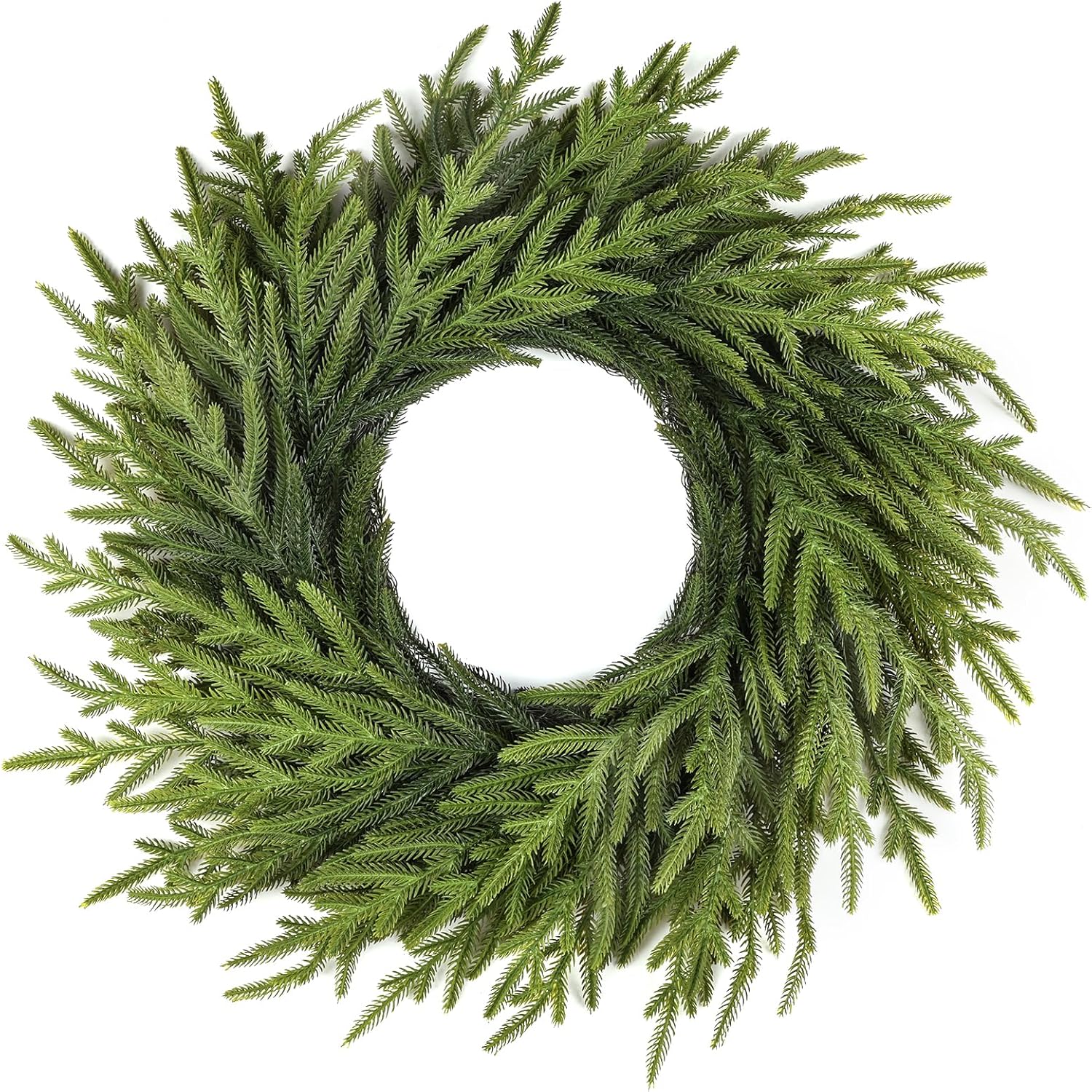 26 Inch Realistic Christmas Wreath, Soft Bendable Christmas Wreaths for Front Door,Winter Wreaths for Front Door, Outdoor Christmas Wreath for Wall Windows,Christmas Thanksgiving Decorations Indoor