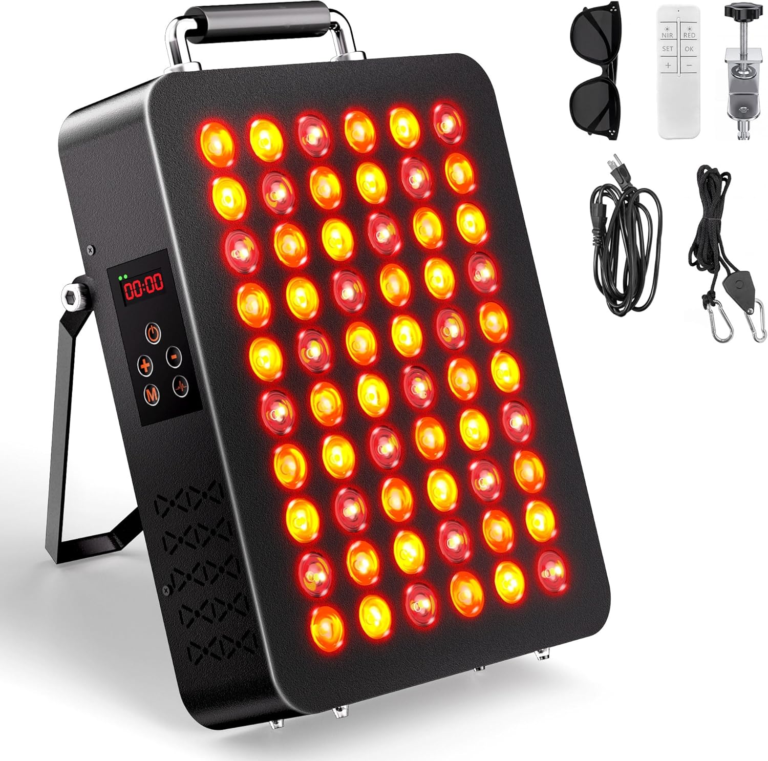 Red Light Therapy - Upgraded 6-CORE LED Chips Red Infrared Light Device, 60 LEDs with 3 Modes, Timer & Stand, 660nm/850nm Near Infrared Light for Face & Body Care