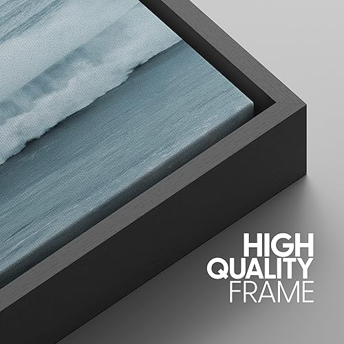 Miniatura 4 de SIGNWIN Lienzo enmarcado para pared, gran angular, olas del océano y surfistas, naturaleza, desierto, fotografía, moderno, elegante, escénico,