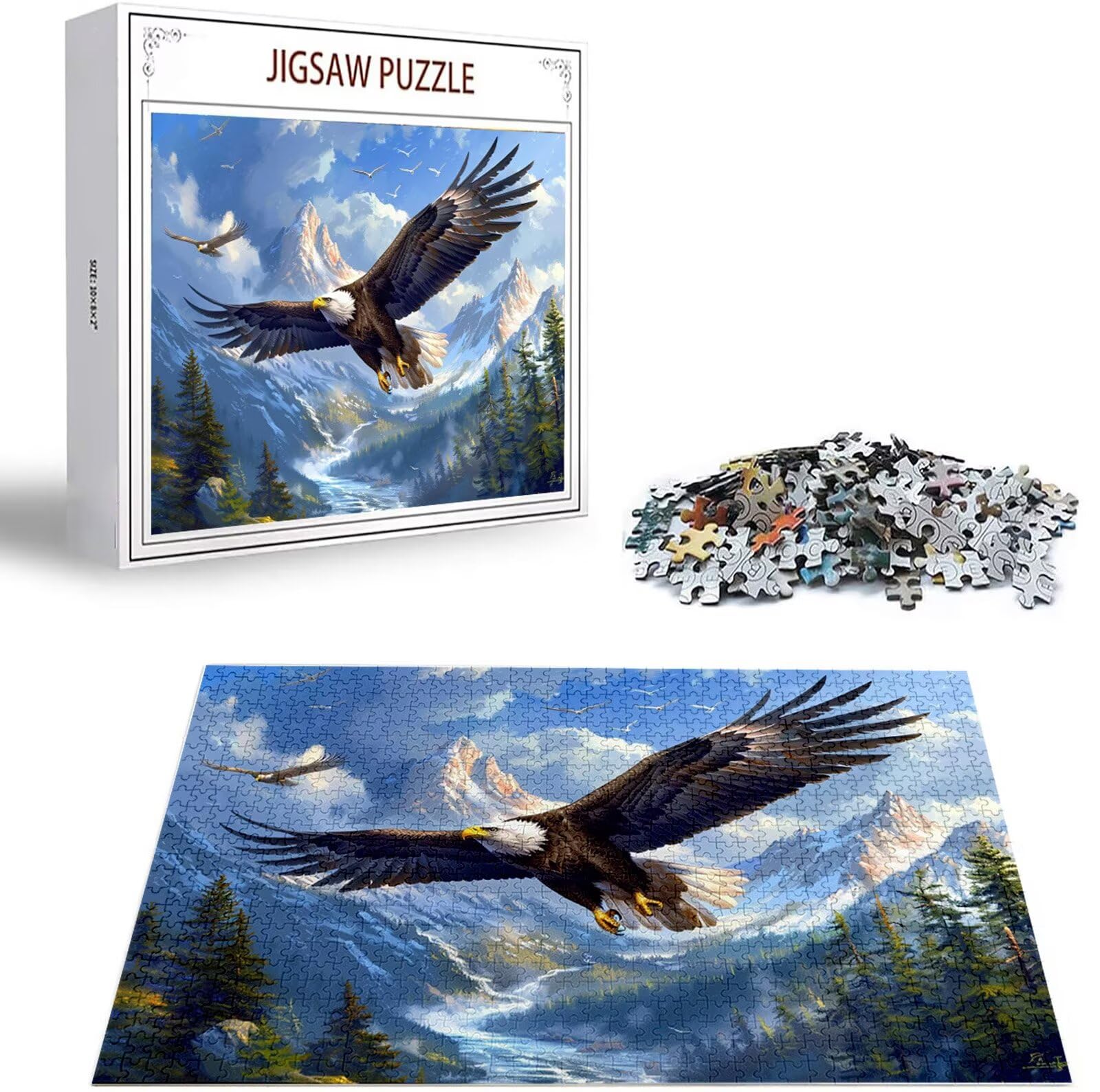 Puzzle 6000 Pezzi per Adulti Ragazzi, 3 4 5 Anni Puzzle Aquila 6 7 8 Anni Giochi Educativi Sostenibili Con Motivi Per Adulti Da Gioco in Legno Di Alta Qualità Jigsaw Animale per Gioco Familiare B-3789