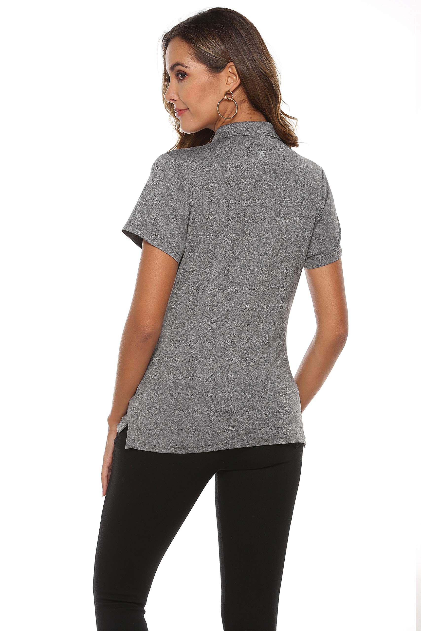JINSHI Femme Polo Shirt de Sport à Manches Courtes Golf Tennis Tops