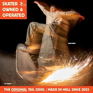 Tail Devil Skateboard Spark Plate - Sparks for Your Skateboard, Ultimate Skateboarder's Accessory, A Tail Plate Attachment for Cool Sparking Effect
