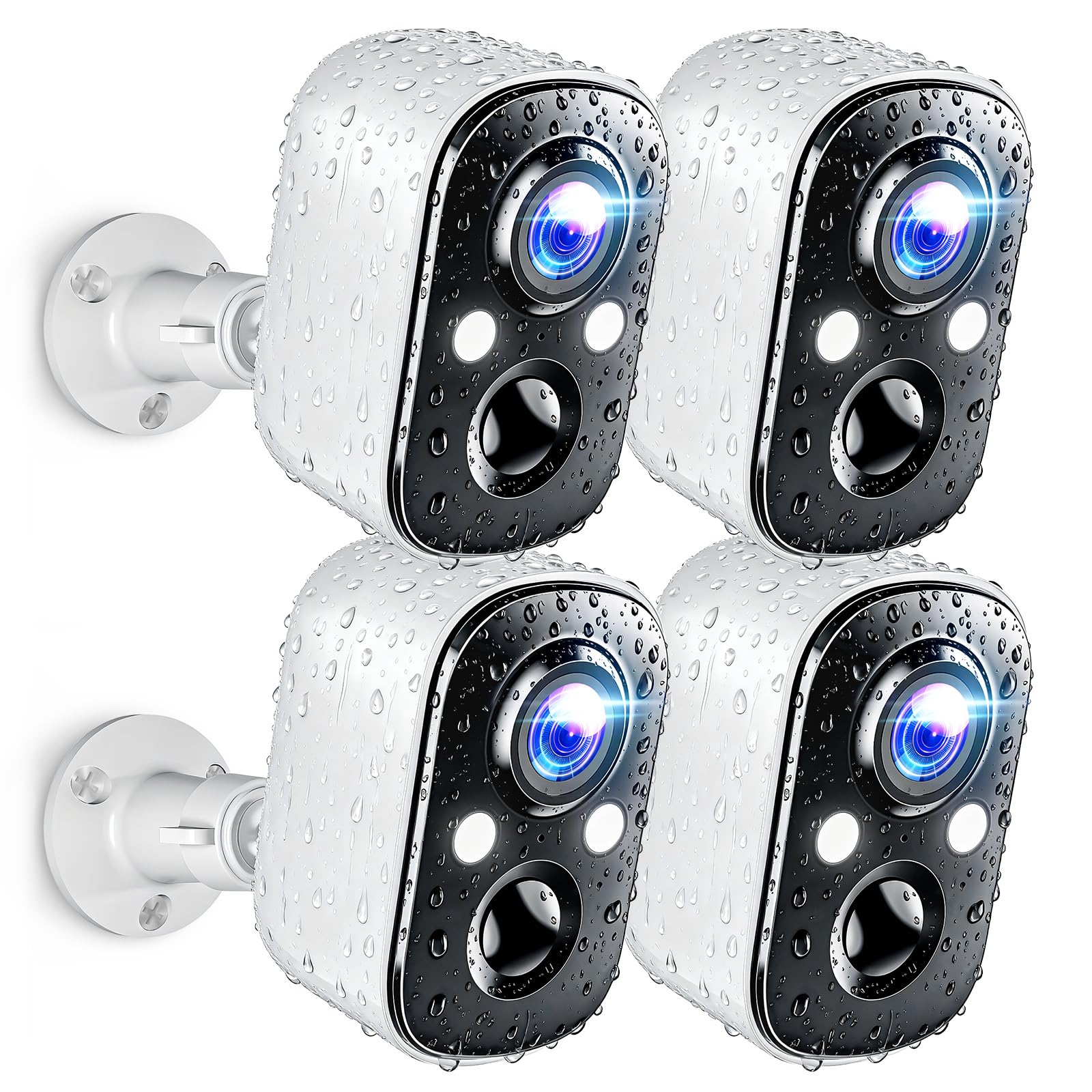 Techage Security Cameras Wireless Outdoor, 2K Battery Powered WiFi Cameras for Home Security with AI Motion Detection, Color Night Vision, 2-Way Talk,