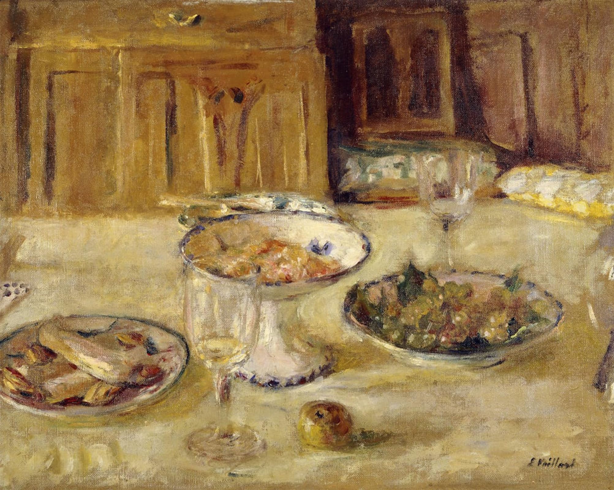 Posteriik No Frame Famous Animal Posters Vintage Picture Biscuits And Fruit Compote Compotier De Biscuits Et Fruits By Edouard Vuillard Modern Wall Decor For Home Decor 60X90cm