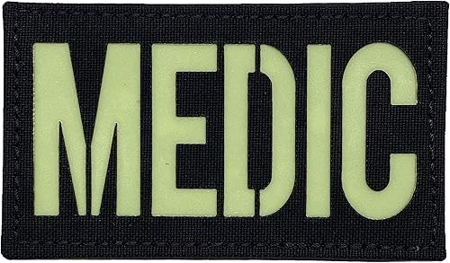 Miniatura 2 de Parche táctico infrarrojo médico moral en multicam con respaldo de gancho  2 x 3.5 pulgadas (Multicam negro)