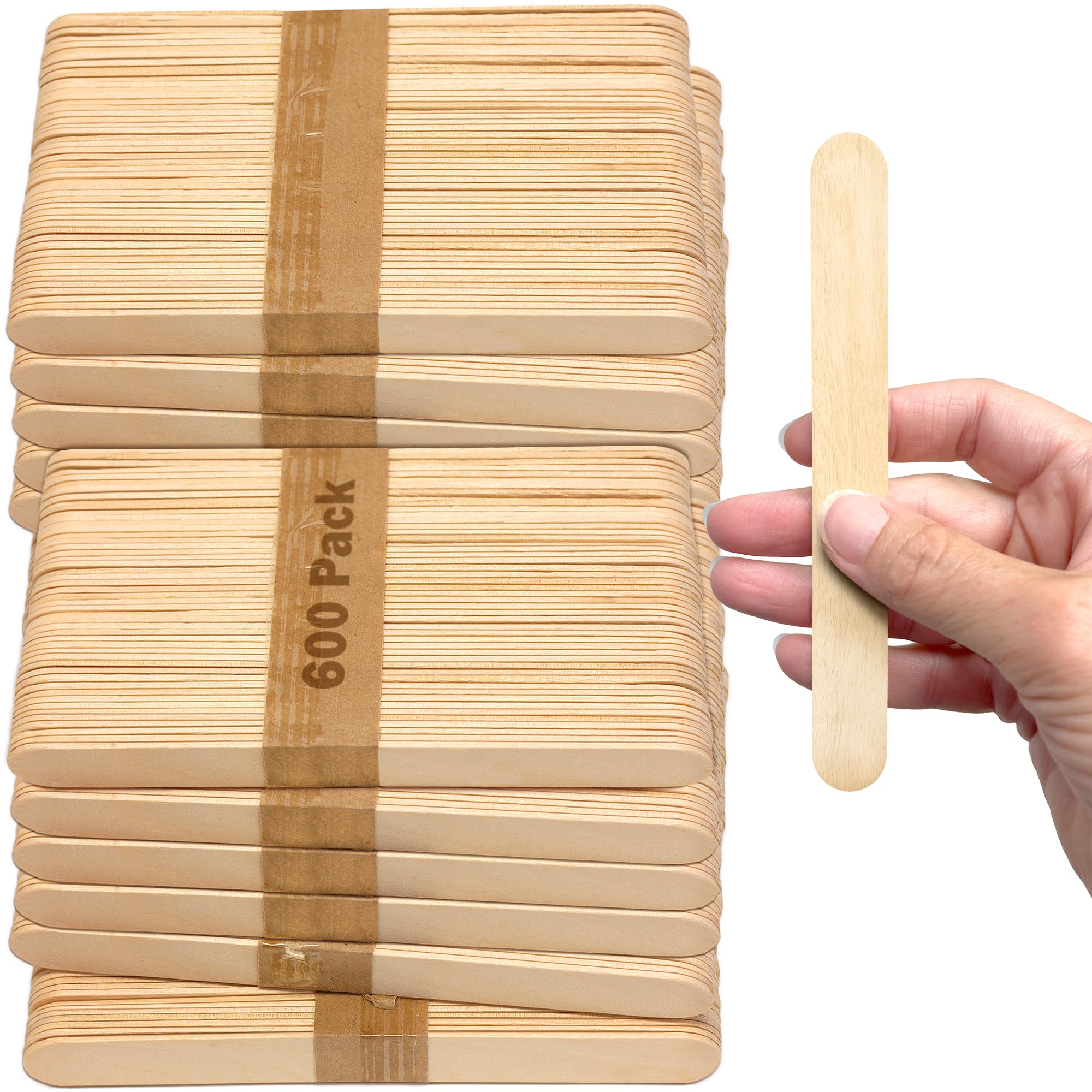 Amazon.com: CraftySticks 600 Pack Jumbo Craft Sticks 6 Inch