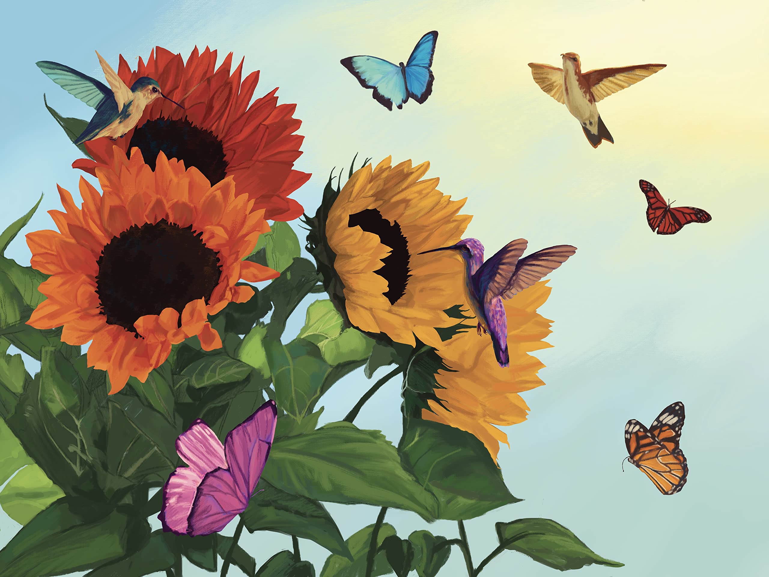 GoodDay Puzzles 48 Large Piece Jigsaw 'Summer Bloom' | Dementia/Alzheimer's Activities for Seniors | Easy Puzzle for Adults | Gifts for The Elderly