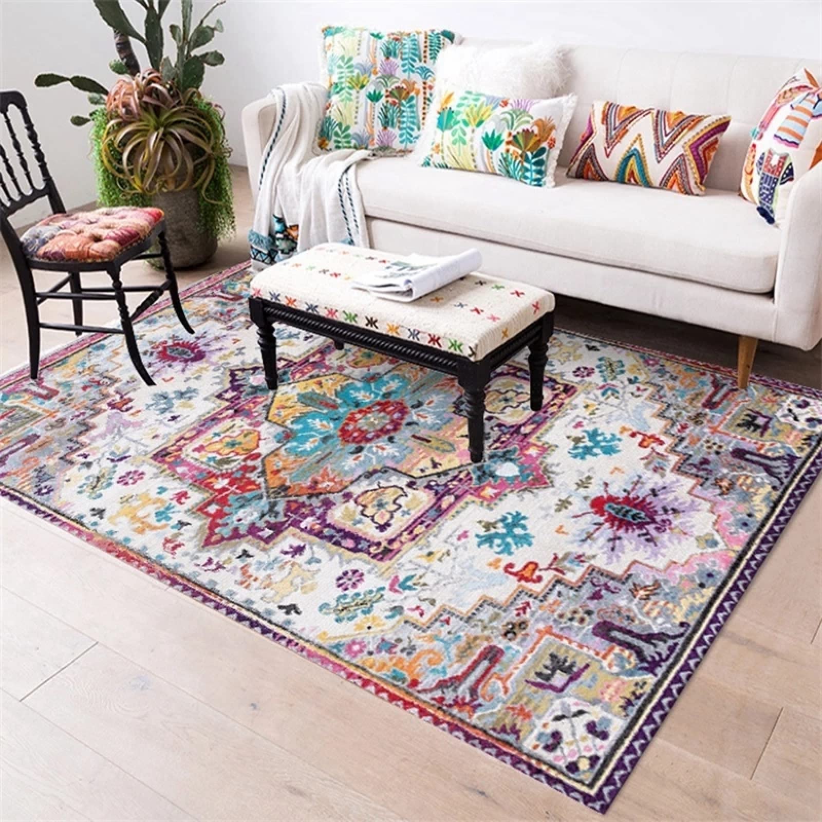 Tappeto Moderno Design Tappeti Salotto Stile etnico europeo in stile tradizionale multicolore, per soggiorno, camera da letto, asilo nido-160 * 230cm