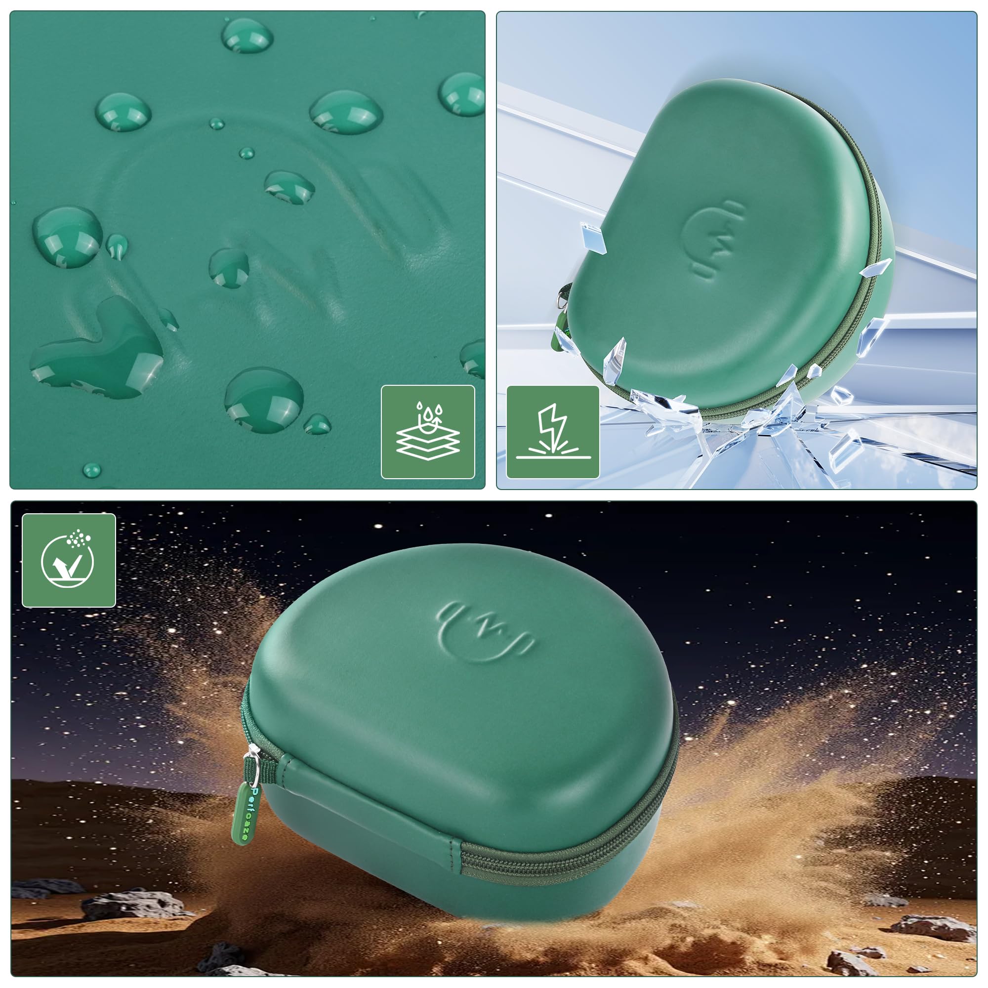 Funda para auriculares compatible con auriculares inalámbricos JLab JBuds Lux ANC, Raycon The Everyday Wireless Bluetooth sobre la oreja (verde)