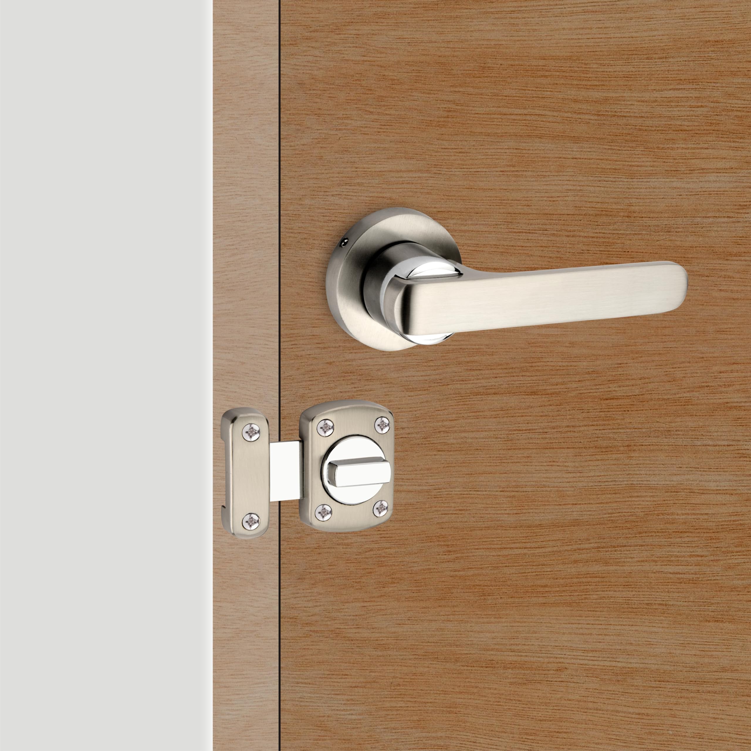 SARDAR Nester Door Handle for Main Door/Mortise Door Lock Set/3 Brass Keys/Bedroom Door Lock/Handle Lock for Home/Office/Hotel (for Bathroom (No Keys)) — Amazon image 5