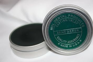 Dental Carving Inlay Wax 2oz Tin - New Green Wax