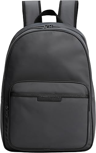 Tommy Hilfiger Men’s Repreve Backpack with Laptop Compartment, Grey (Dark Grey), One Size - 1