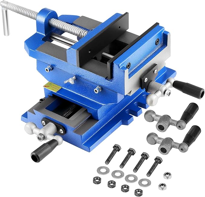 VEVOR Cross Slide Drill Press Vise, 6 Inch Jaw Width,