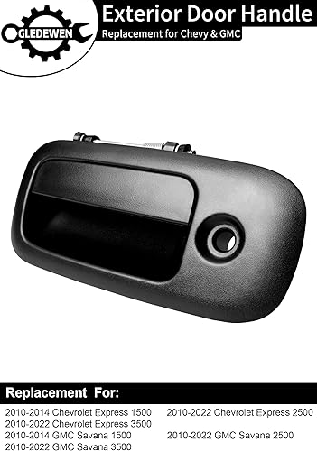 Miniatura 3 de Manija de puerta exterior, compatible con Chevy Express 2010-2022, GMC Savana 1500 2500 3500 Van, lado delantero izquierdo del conductor con