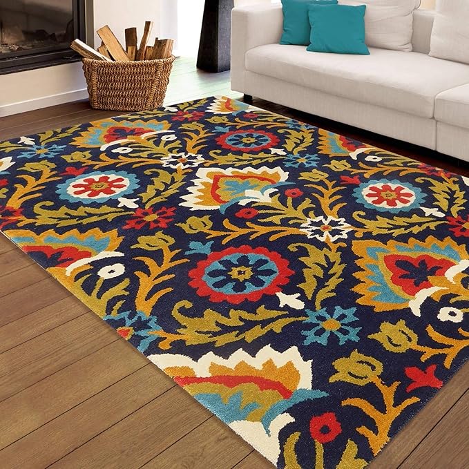 Buy Carpet Handwoven Pure Woollen Thick Tuffted Carpet for Living Room