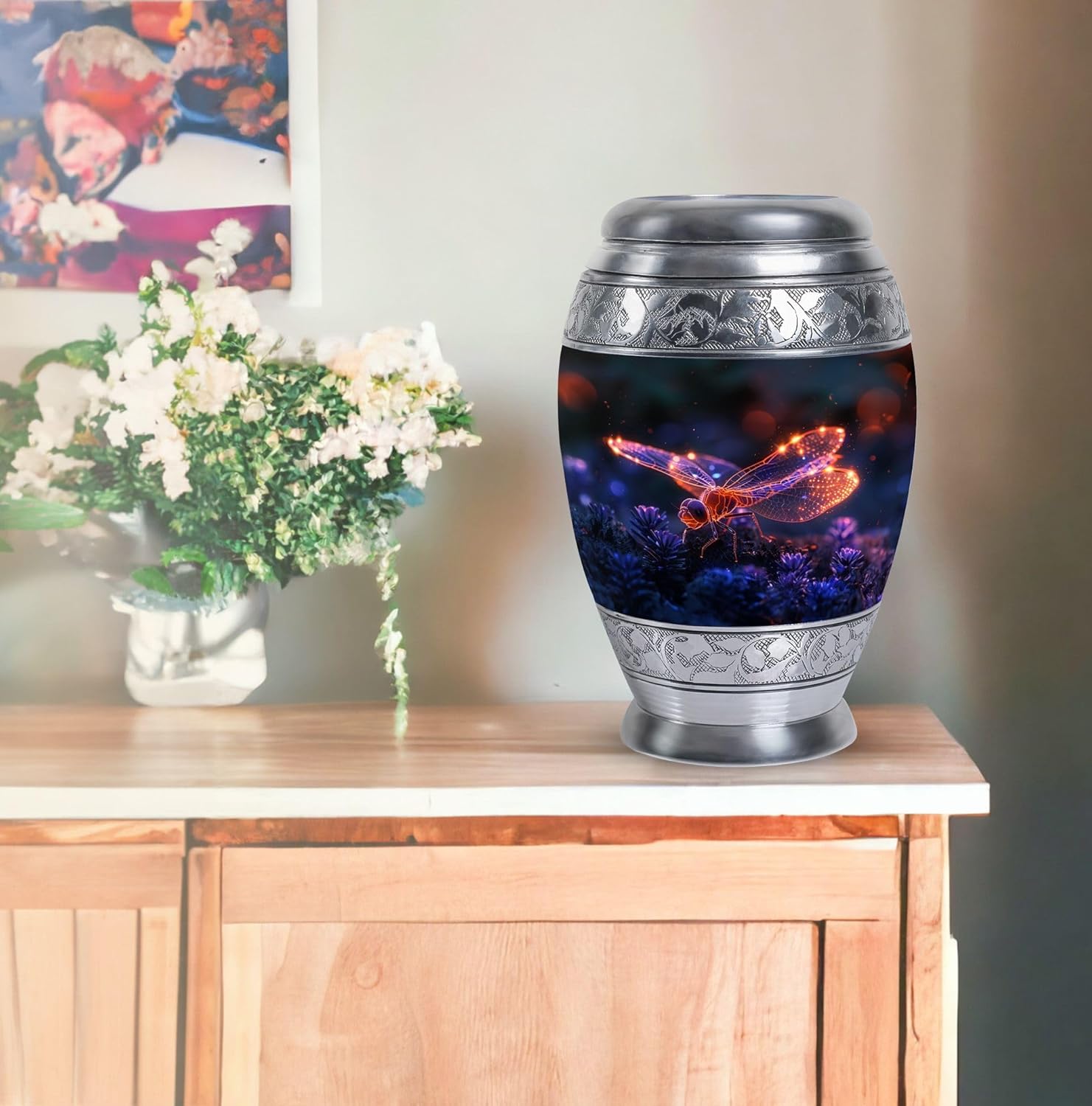 Dragonfly Small Urns for Male Father - Funeral Dad Urn for Human Ashes Adult Man - Mom Cremation Urn for Ashes Women Adult Male - Human Urns Keepsake 3 Inch