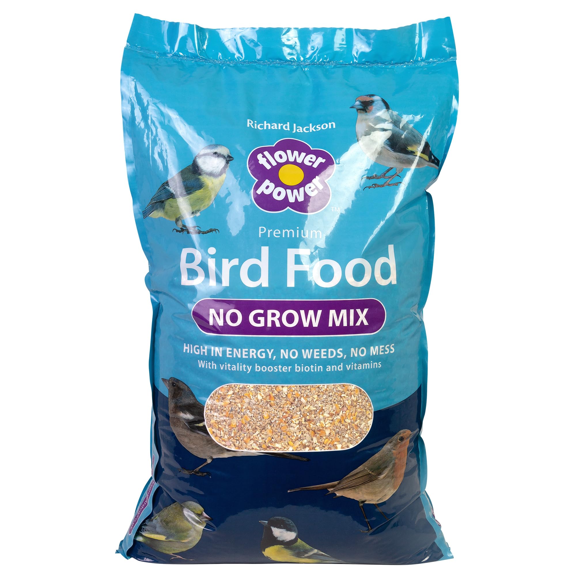 Richard Jackson Flower Power No Grow Premium Wild Bird Food with 13 Natural ingredients, 12.75kg