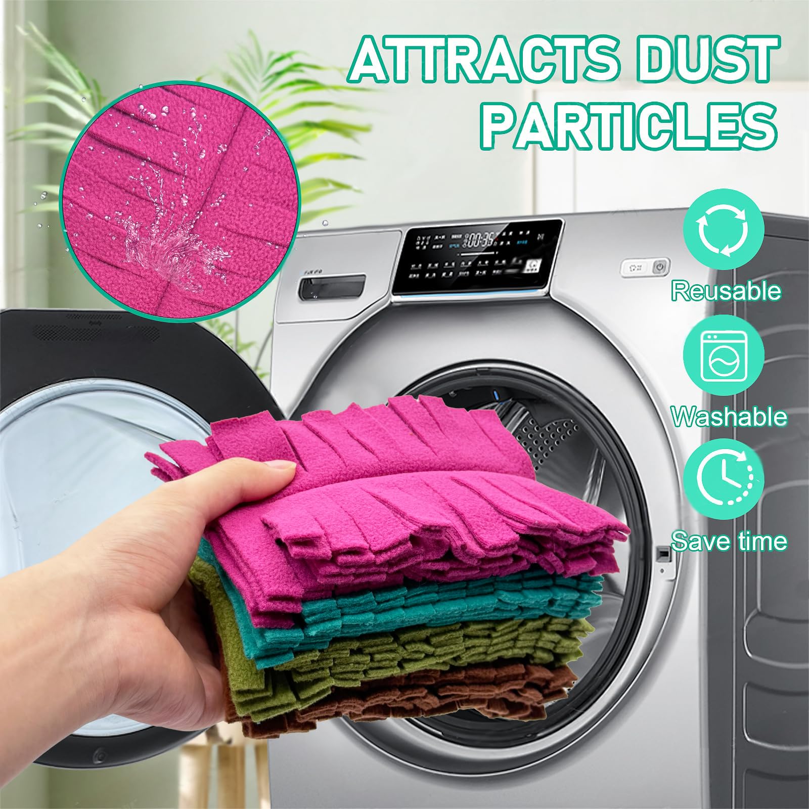 Paquete de 8 recambios de plumero de forro polar de 6 capas para plumero de mano Swiffer, cero residuos, limpieza de 360 grados, plumeros de repuesto reutilizables y lavables para limpiar ventiladores
