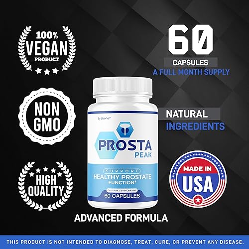 Miniatura 4 de Prosta Peak Cápsulas (2 unidades) Píldoras oficiales de suplemento de apoyo ProstaPeak para hombres Máxima fuerza, apoyo natural de Prosta Peak