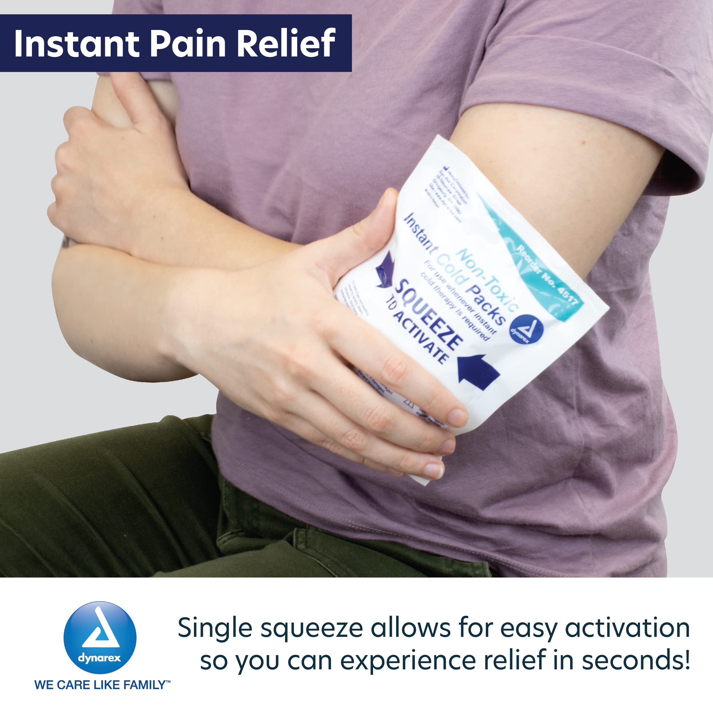 Dynarex Instant Cold Packs with Urea Disposable Ice Packs for