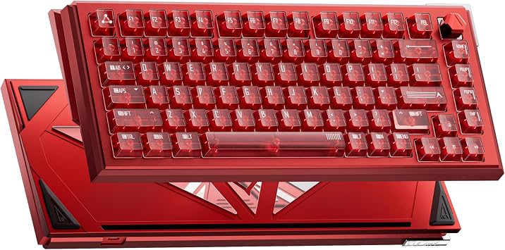 DrunkDeer A75 Ultra Rapid Trigger HE Gaming Keyboard Hall Effect Switch - Adjustable Actuation - 0.01mm, SOCD, DKS, 75%, 8K Hz,ANSI,Qian Switch - Red