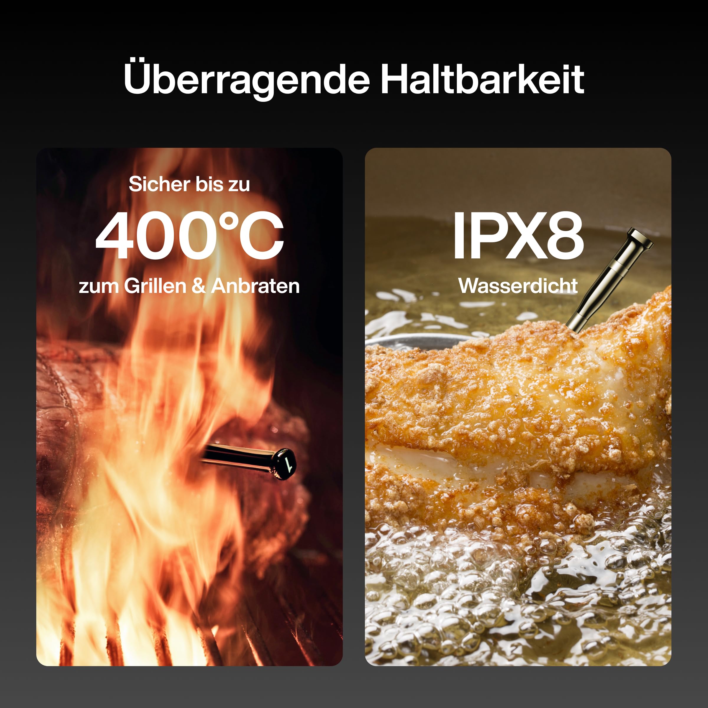 Typhur Sync Kabellose Smarte Fleischthermometer – 1 Sonden 6 Sensoren, 122m Bluetooth 5.3, Unbegrenzte WiFi Überwachung Stabilität, IPX8 Wasserdicht, Grill Ofen Küche Lebensmittel Heißluftfritteuse