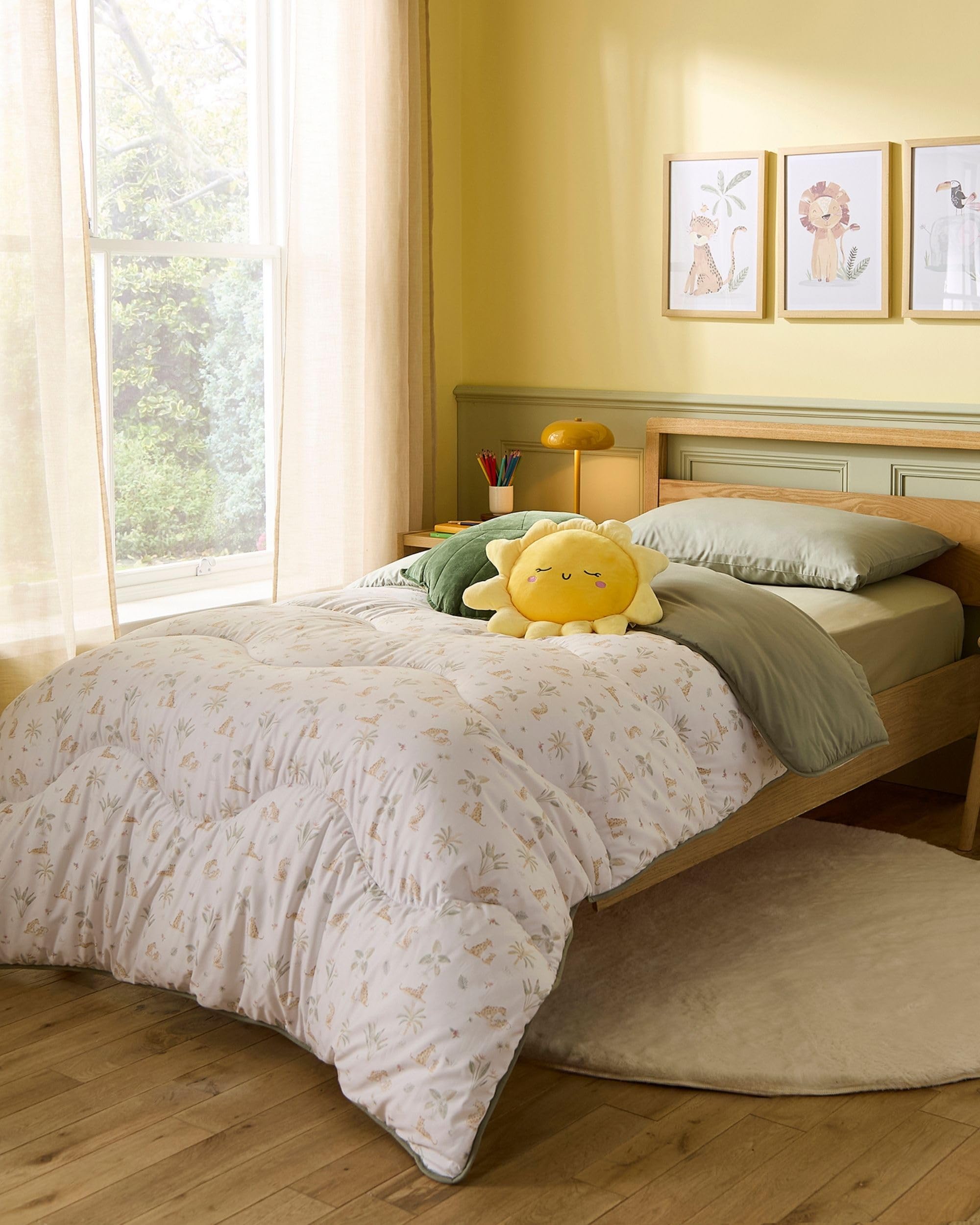 Night Lark Children's Coverless Duvet 4.5 Tog - Leopard Family, Double