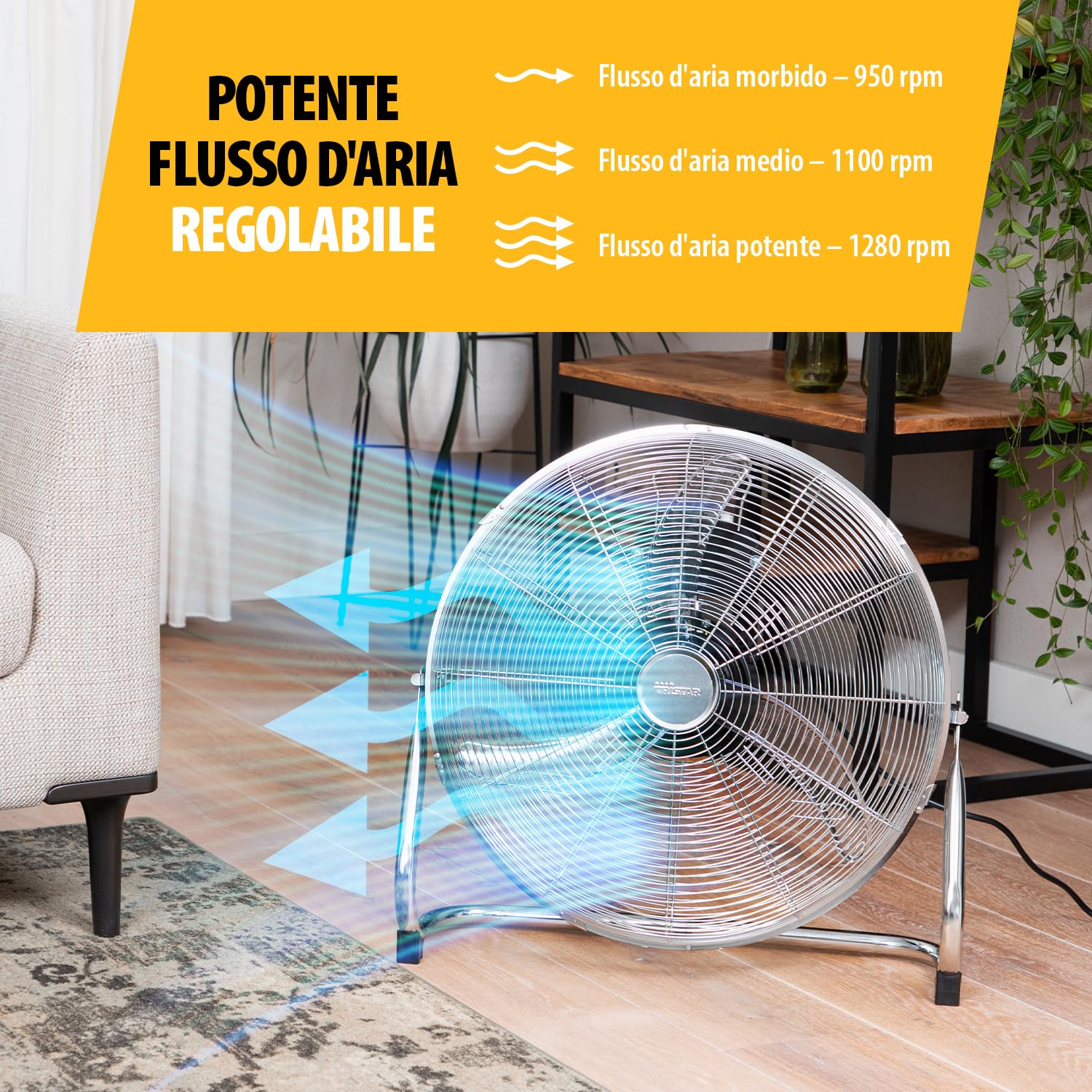 Ventilatore a piantana Tristar VE-5935 – 46 cm – Metallo