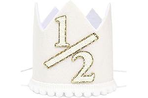 Milky White 1/2 Birthday Hat from HGFC: Boho Chic for Baby's Special Celebration