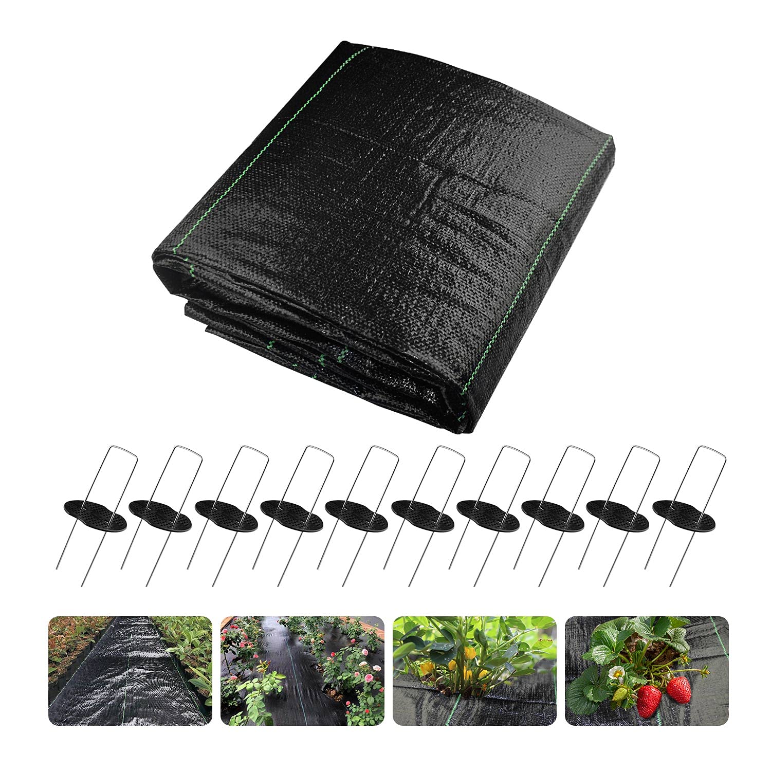 Buy Garden Weed Barrier， 6.56x33 Ft Weed Barrier Landscape FabricHeavy