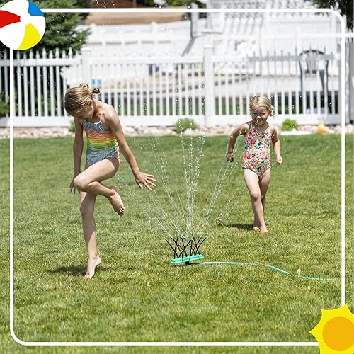 Miniatura 5 de BACKYARD BLAST Super Soaker - Rociador de césped para niños, juguetes para exteriores para niños, insertos de alambre en cada tubo para dirigir la