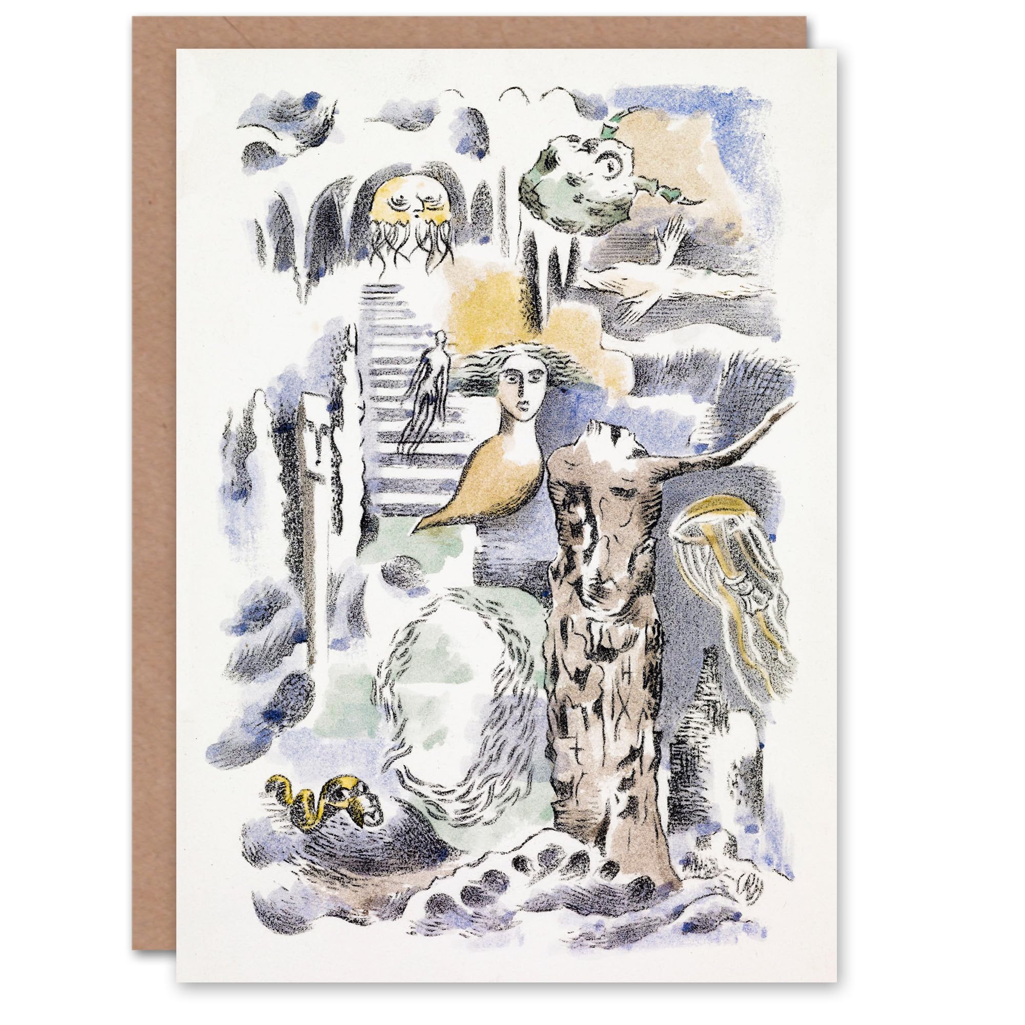 Artery8 Paul Nash Art Card Ghosts Design for Urne Buriall Book