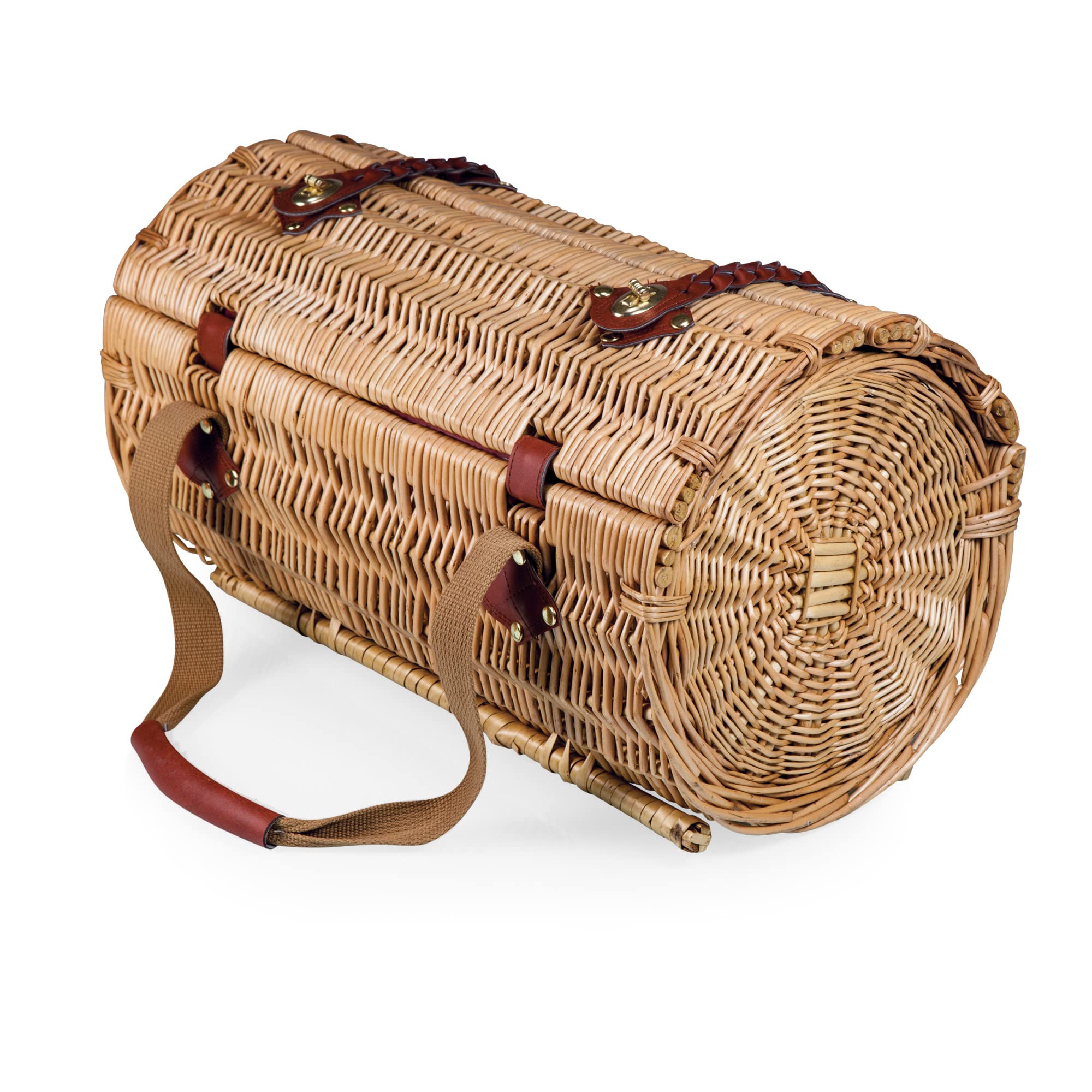 Picnic Time 'Verona' Aislado Vino Cesta con Servicio de Vino/Queso para Dos, colección Adeline, Verde Pino