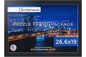 ArtToFrames Custom Black Frame for 1000 Piece Puzzles (26.6x19/68x48cm)