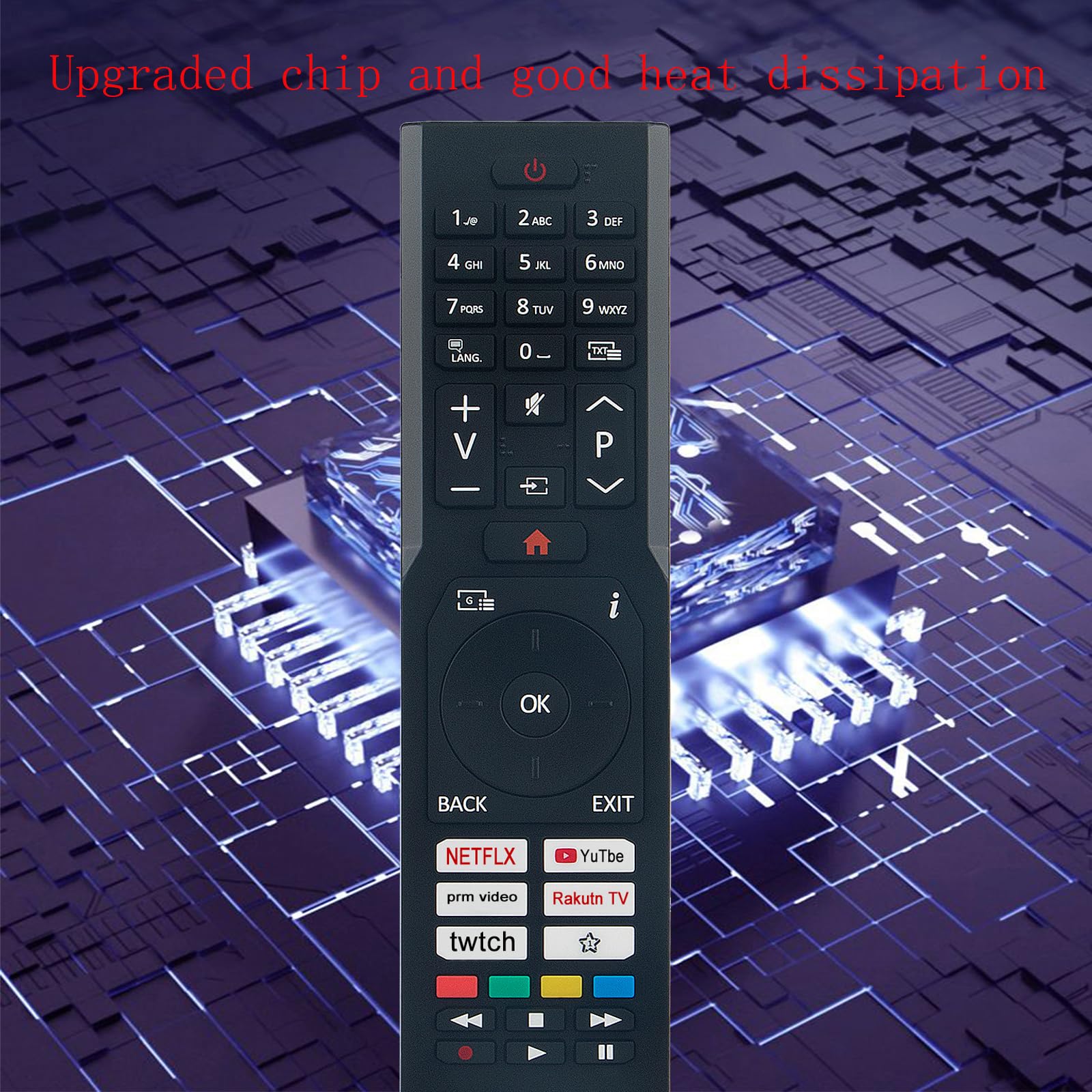 Telecomando Di Ricambio RM-C3604 Per TV JVC (modelli LT-32VF5105, LT-40VF3001, LT-43VF5105, LT-43VU2201, LT-43VU2255, LT-43VU8156, LT-50K8100(A) E Altri)