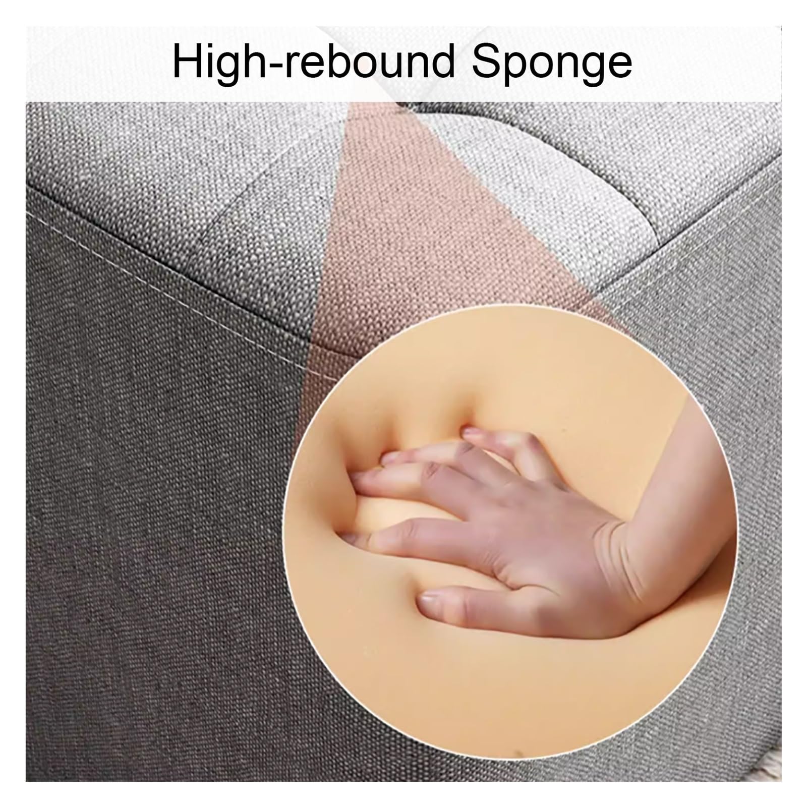 Z Wygodnymi Podnóżkami Seat Home, Kwadratowy Podnóżek Lniany, Podnóżek w Kształcie Pufy, Kompaktowy, do Salonu I Sypialni(Gray,Small)
