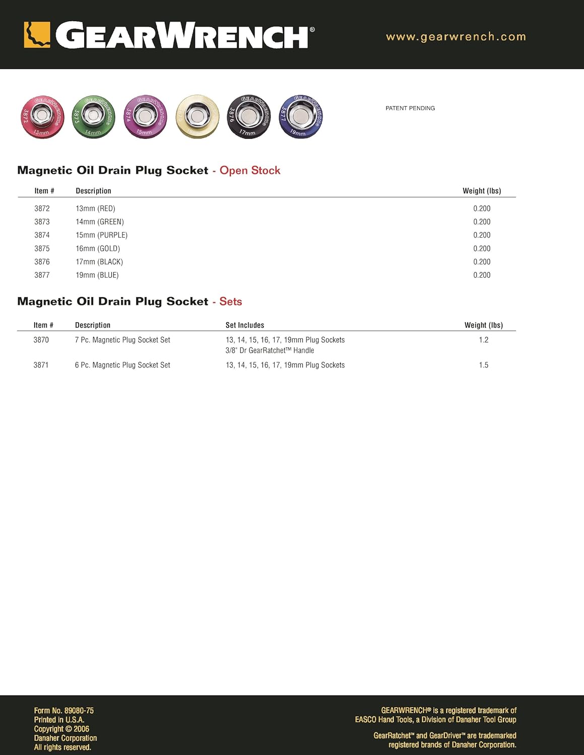 Prоmо 40% оƒƒ GEARWRENCH 7 Pc. 3/8 Drive 6 Pt. Magnetic Oil Drain Plug Socket Set, Metric - 3870D Gеt Chеар Prісе GEARWRENCH 7 Pc. 3/8 Drive 6 Pt. Magnetic Oil Drain Plug Socket Set, Metric - 3870D