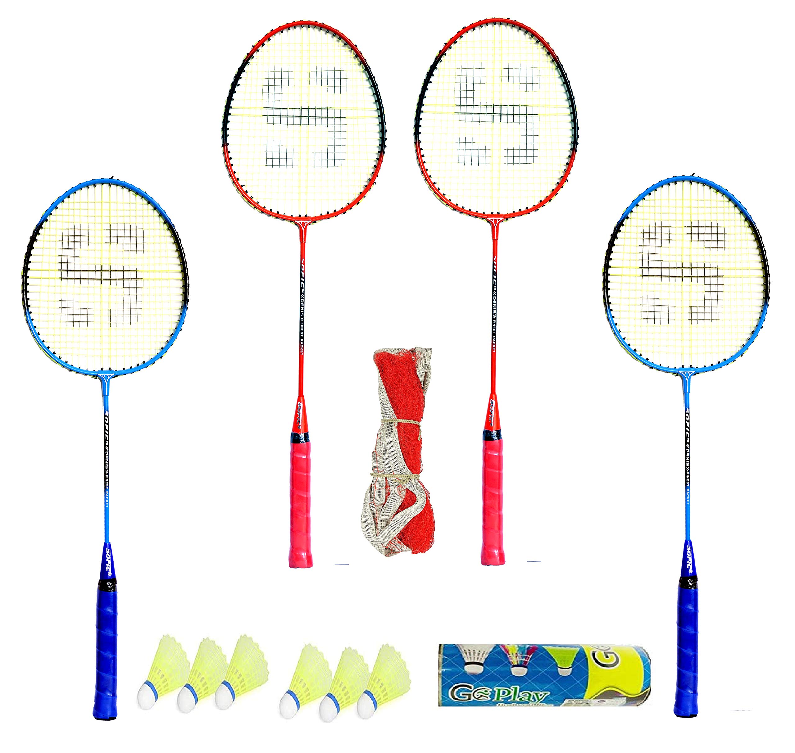 Shivgan Extra Aluminum Ordinary Combo Badminton Set of 4 Racquet 6 nylon 1 Net Free, Multicolour (B08T7T6HDL) Amazon Price History, Amazon Price Tracker